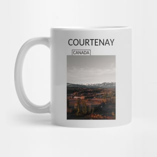 Courtenay British Columbia Canada Nature Landscape Rocky Mountains Souvenir Present Gift for Canadian T-shirt Apparel Mug Notebook Tote Pillow Sticker Magnet Mug